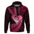 New Zealand Valentine Day Zip Hoodie Aotearoa Warrior Love Story Silver Fern Koru Pink Style LT03 Pullover Hoodie Pink - Polynesian Pride