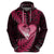 New Zealand Valentine Day Zip Hoodie Aotearoa Warrior Love Story Silver Fern Koru Pink Style LT03 - Polynesian Pride