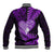 New Zealand Valentine Day Baseball Jacket Aotearoa Warrior Love Story Silver Fern Koru Purple Style LT03 - Polynesian Pride