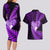 New Zealand Valentine Day Couples Matching Long Sleeve Bodycon Dress and Hawaiian Shirt Aotearoa Warrior Love Story Silver Fern Koru Purple Style LT03 - Polynesian Pride