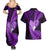 New Zealand Valentine Day Couples Matching Summer Maxi Dress and Hawaiian Shirt Aotearoa Warrior Love Story Silver Fern Koru Purple Style LT03 - Polynesian Pride