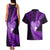 New Zealand Valentine Day Couples Matching Tank Maxi Dress and Hawaiian Shirt Aotearoa Warrior Love Story Silver Fern Koru Purple Style LT03 - Polynesian Pride