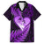 New Zealand Valentine Day Family Matching Off Shoulder Maxi Dress and Hawaiian Shirt Aotearoa Warrior Love Story Silver Fern Koru Purple Style LT03 Dad's Shirt - Short Sleeve Purple - Polynesian Pride