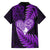 New Zealand Valentine Day Family Matching Off Shoulder Short Dress and Hawaiian Shirt Aotearoa Warrior Love Story Silver Fern Koru Purple Style LT03 - Polynesian Pride