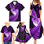 New Zealand Valentine Day Family Matching Summer Maxi Dress and Hawaiian Shirt Aotearoa Warrior Love Story Silver Fern Koru Purple Style LT03 - Polynesian Pride