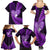 New Zealand Valentine Day Family Matching Summer Maxi Dress and Hawaiian Shirt Aotearoa Warrior Love Story Silver Fern Koru Purple Style LT03 - Polynesian Pride