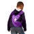 New Zealand Valentine Day Kid Hoodie Aotearoa Warrior Love Story Silver Fern Koru Purple Style LT03 - Polynesian Pride