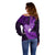 New Zealand Valentine Day Off Shoulder Sweater Aotearoa Warrior Love Story Silver Fern Koru Purple Style LT03 - Polynesian Pride