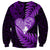 New Zealand Valentine Day Sweatshirt Aotearoa Warrior Love Story Silver Fern Koru Purple Style LT03 - Polynesian Pride