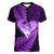 New Zealand Valentine Day Women V Neck T Shirt Aotearoa Warrior Love Story Silver Fern Koru Purple Style LT03 Female Purple - Polynesian Pride