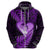 New Zealand Valentine Day Zip Hoodie Aotearoa Warrior Love Story Silver Fern Koru Purple Style LT03 - Polynesian Pride