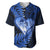 New Zealand Valentine Day Baseball Jersey Aotearoa Warrior Love Story Silver Fern Koru Blue Style LT03 Blue - Polynesian Pride