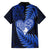 New Zealand Valentine Day Family Matching Short Sleeve Bodycon Dress and Hawaiian Shirt Aotearoa Warrior Love Story Silver Fern Koru Blue Style LT03 - Polynesian Pride