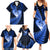 New Zealand Valentine Day Family Matching Summer Maxi Dress and Hawaiian Shirt Aotearoa Warrior Love Story Silver Fern Koru Blue Style LT03 - Polynesian Pride