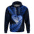 New Zealand Valentine Day Hoodie Aotearoa Warrior Love Story Silver Fern Koru Blue Style LT03 Pullover Hoodie Blue - Polynesian Pride