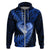 New Zealand Valentine Day Hoodie Aotearoa Warrior Love Story Silver Fern Koru Blue Style LT03 Zip Hoodie Blue - Polynesian Pride