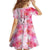 Hawaiian Cocktail Valentine Day Family Matching Off Shoulder Short Dress and Hawaiian Shirt Hibiscus Kakau Pattern Pink Version LT03 - Polynesian Pride