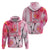 Hawaiian Cocktail Valentine Day Hoodie Hibiscus Kakau Pattern Pink Version LT03 - Polynesian Pride