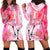 Hawaiian Cocktail Valentine Day Hoodie Dress Hibiscus Kakau Pattern Pink Version LT03 - Polynesian Pride