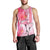 Hawaiian Cocktail Valentine Day Men Tank Top Hibiscus Kakau Pattern Pink Version LT03 - Polynesian Pride