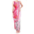 Hawaiian Cocktail Valentine Day Tank Maxi Dress Hibiscus Kakau Pattern Pink Version LT03 Women Pink - Polynesian Pride