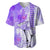 Hawaiian Cocktail Valentine Day Baseball Jersey Hibiscus Kakau Pattern Purple Version LT03 Purple - Polynesian Pride