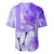 Hawaiian Cocktail Valentine Day Baseball Jersey Hibiscus Kakau Pattern Purple Version LT03 - Polynesian Pride