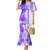 Hawaiian Cocktail Valentine Day Family Matching Mermaid Dress and Hawaiian Shirt Hibiscus Kakau Pattern Purple Version LT03 Mom's Dress Purple - Polynesian Pride