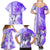 Hawaiian Cocktail Valentine Day Family Matching Summer Maxi Dress and Hawaiian Shirt Hibiscus Kakau Pattern Purple Version LT03 - Polynesian Pride