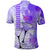 Hawaiian Cocktail Valentine Day Polo Shirt Hibiscus Kakau Pattern Purple Version LT03 - Polynesian Pride