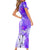 Hawaiian Cocktail Valentine Day Short Sleeve Bodycon Dress Hibiscus Kakau Pattern Purple Version LT03 - Polynesian Pride