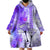 Hawaiian Cocktail Valentine Day Wearable Blanket Hoodie Hibiscus Kakau Pattern Purple Version LT03 - Polynesian Pride