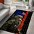 New Zealand Kiwi Soldier ANZAC Area Rug Red Poppy Flower and Silver Fern Pattern LT03 - Polynesian Pride