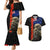 New Zealand Kiwi Soldier ANZAC Couples Matching Mermaid Dress and Hawaiian Shirt Red Poppy Flower and Silver Fern Pattern LT03 Black - Polynesian Pride