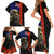 New Zealand Kiwi Soldier ANZAC Family Matching Short Sleeve Bodycon Dress and Hawaiian Shirt Red Poppy Flower and Silver Fern Pattern LT03 - Polynesian Pride