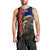 New Zealand Kiwi Soldier ANZAC Men Tank Top Red Poppy Flower and Silver Fern Pattern LT03 - Polynesian Pride