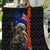 New Zealand Kiwi Soldier ANZAC Quilt Red Poppy Flower and Silver Fern Pattern LT03 Black - Polynesian Pride