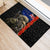 New Zealand Kiwi Soldier ANZAC Rubber Doormat Red Poppy Flower and Silver Fern Pattern LT03 - Polynesian Pride