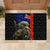 New Zealand Kiwi Soldier ANZAC Rubber Doormat Red Poppy Flower and Silver Fern Pattern LT03 - Polynesian Pride