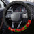 New Zealand Kiwi Soldier ANZAC Steering Wheel Cover Red Poppy Flower and Silver Fern Pattern LT03 - Polynesian Pride