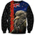 New Zealand Kiwi Soldier ANZAC Sweatshirt Red Poppy Flower and Silver Fern Pattern LT03 Unisex Black - Polynesian Pride