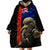 New Zealand Kiwi Soldier ANZAC Wearable Blanket Hoodie Red Poppy Flower and Silver Fern Pattern LT03 - Polynesian Pride