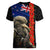 New Zealand Kiwi Soldier ANZAC Women V Neck T Shirt Red Poppy Flower and Silver Fern Pattern LT03 - Polynesian Pride