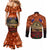 The Rising Sun Badge ANZAC Couples Matching Mermaid Dress and Long Sleeve Button Shirt Last Post Field of Poppy Starry Night Style LT03 - Polynesian Pride