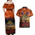 The Rising Sun Badge ANZAC Couples Matching Off Shoulder Maxi Dress and Hawaiian Shirt Last Post Field of Poppy Starry Night Style LT03 - Polynesian Pride