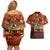 The Rising Sun Badge ANZAC Couples Matching Off Shoulder Short Dress and Hawaiian Shirt Last Post Field of Poppy Starry Night Style LT03 - Polynesian Pride