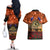 The Rising Sun Badge ANZAC Couples Matching Off The Shoulder Long Sleeve Dress and Hawaiian Shirt Last Post Field of Poppy Starry Night Style LT03 - Polynesian Pride