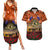 The Rising Sun Badge ANZAC Couples Matching Summer Maxi Dress and Hawaiian Shirt Last Post Field of Poppy Starry Night Style LT03 Black - Polynesian Pride