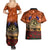 The Rising Sun Badge ANZAC Couples Matching Summer Maxi Dress and Hawaiian Shirt Last Post Field of Poppy Starry Night Style LT03 - Polynesian Pride