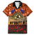 The Rising Sun Badge ANZAC Family Matching Long Sleeve Bodycon Dress and Hawaiian Shirt Last Post Field of Poppy Starry Night Style LT03 Dad's Shirt - Short Sleeve Black - Polynesian Pride